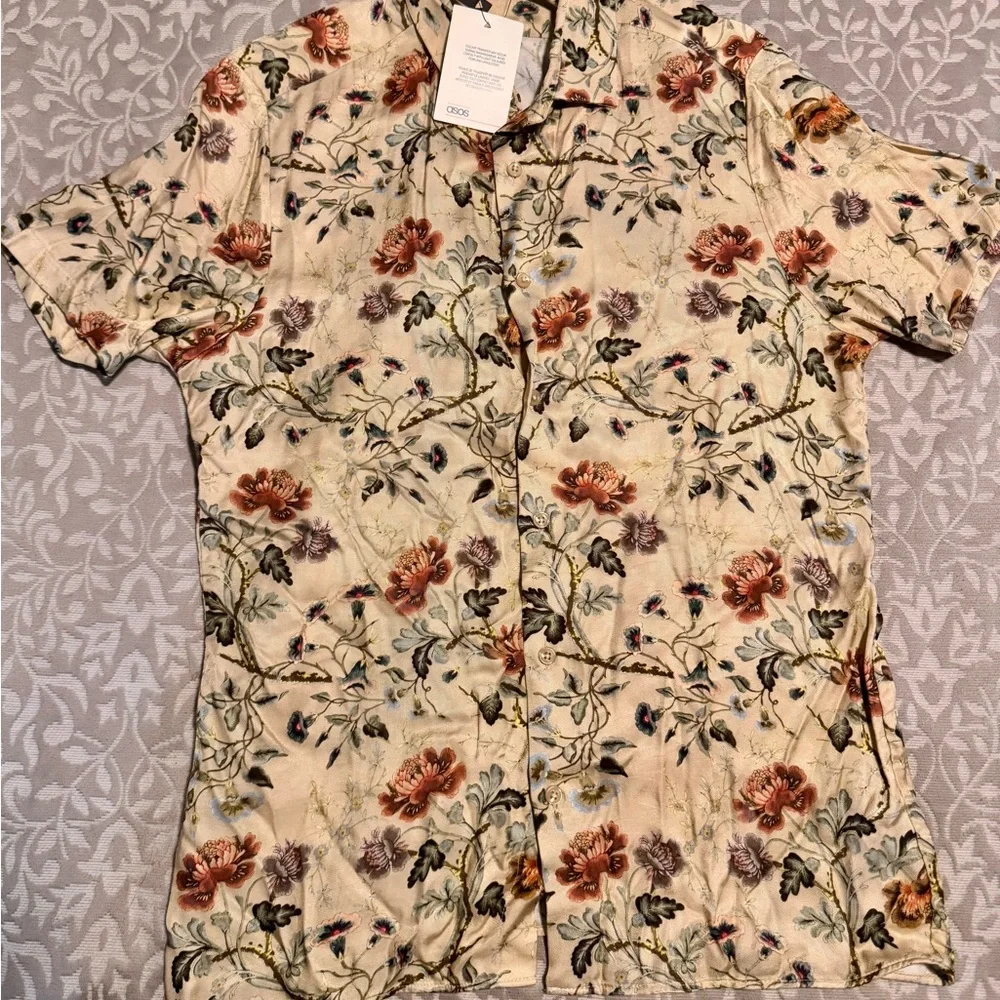 ASOS Floral Patterned Men's Shirt - Picture 2 of 3